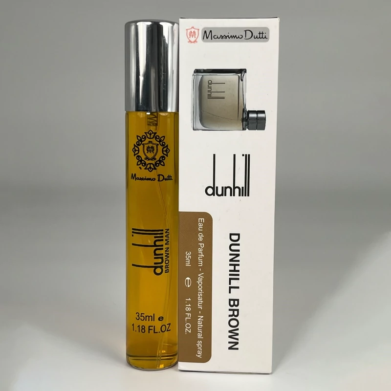 عطر ادکلن جیبی دانهیل مردانه-دانهیل قهوه ای برند ماسیمو دوتی حجم  Dunhill for men 35ml